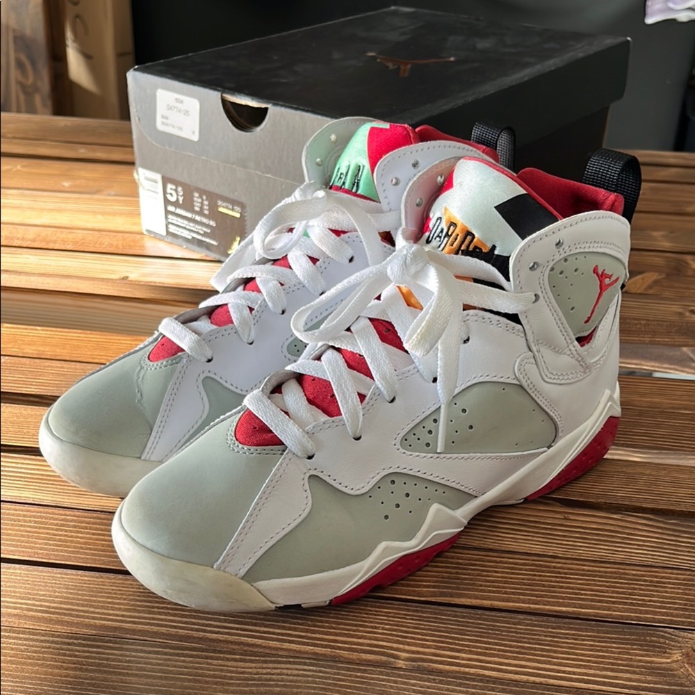 Kids White and Red Basketball Shoes